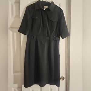 Calvin Klein women black dress with a side zipper.